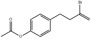 4-(4-ACETOXYPHENYL)-2-BROMO-1-BUTENE Struktur