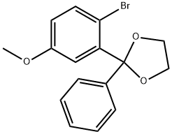 2-ブロモ-5-メトキシベンゾフェノンエチレンケタール 化学構造式