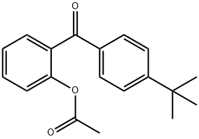 2-アセトキシ-4'-T-ブチルベンゾフェノン 化学構造式
