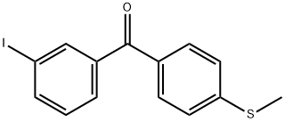 3-ヨード-4'-チオメチルベンゾフェノン 化学構造式