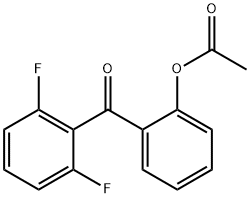 2-アセトキシ-2',6'-ジフルオロベンゾフェノン 化学構造式