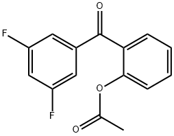 2-アセトキシ-3',5'-ジフルオロベンゾフェノン 化学構造式