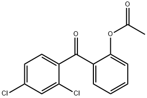 2-アセトキシ-2',4'-ジクロロベンゾフェノン 化学構造式