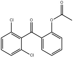 2-アセトキシ-2',6'-ジクロロベンゾフェノン 化学構造式