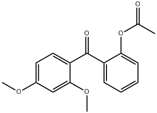 2-アセトキシ-2',4'-メトキシベンゾフェノン 化学構造式