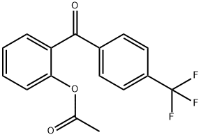 2-アセトキシ-4'-トリフルオロベンゾフェノン 化学構造式
