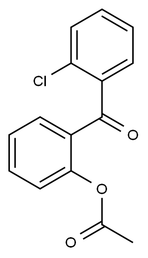 2-アセトキシ-2'-クロロベンゾフェノン 化学構造式