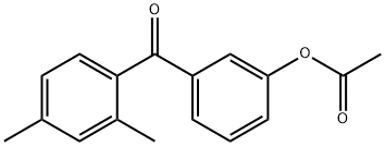 3-アセトキシ-2',4'-ジメチルベンゾフェノン 化学構造式