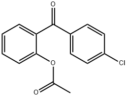 2-アセトキシ-4'-クロロベンゾフェノン 化学構造式