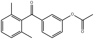 3-ACETOXY-2',6'-DIMETHYLBENZOPHENONE Struktur