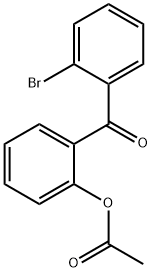 2-アセトキシ-2'-ブロモベンゾフェノン 化学構造式