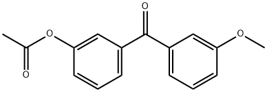 3-アセトキシ-3'-メトキシベンゾフェノン 化学構造式