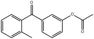 3-アセトキシ-2'-メチルベンゾフェノン 化学構造式