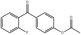 4-アセトキシ-2'-フルオロベンゾフェノン 化学構造式