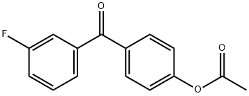 4-アセトキシ-3'-フルオロベンゾフェノン 化学構造式