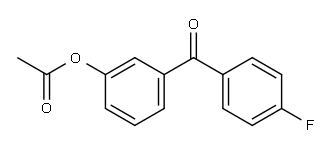 3-アセトキシ-4'-フルオロベンゾフェノン 化学構造式