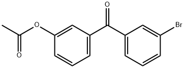 3-アセトキシ-3'-ブロモベンゾフェノン 化学構造式