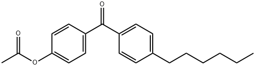 4-(4-己基苯甲酰基)苯乙酸酯 结构式