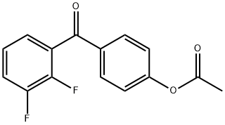 4-アセトキシ-2',3'-ジフルオロベンゾフェノン 化学構造式