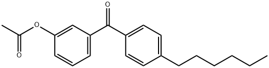 3-ACETOXY-4'-HEXYLBENZOPHENONE Struktur
