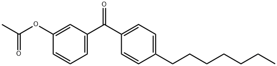 3-(4-庚基苯甲酰基)苯乙酸酯, 890099-98-6, 结构式