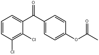 4-アセトキシ-2',3'-ジクロロベンゾフェノン 化学構造式