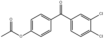 4-アセトキシ-3',4'-ジクロロベンゾフェノン 化学構造式