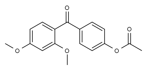4-ACETOXY-2',4'-DIMETHOXYBENZOPHENONE Struktur