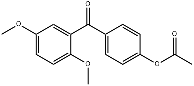 4-アセトキシ-2',5'-ジメトキシベンゾフェノン 化学構造式