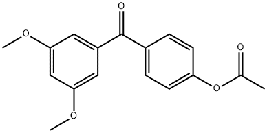 4-ACETOXY-3',5'-DIMETHOXYBENZOPHENONE Struktur