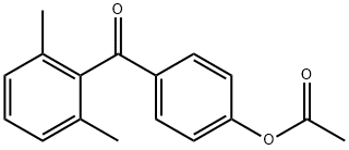 4-ACETOXY-2',6'-DIMETHYLBENZOPHENONE Struktur