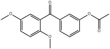 3-アセトキシ-2',5'-ジメトキシベンゾフェノン 化学構造式