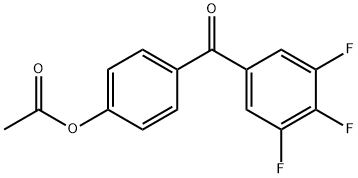 4-アセトキシ-3',4',5'-トリフルオロベンゾフェノン 化学構造式