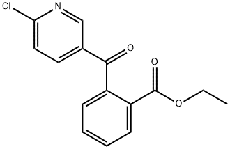 2-CHLORO-5-(2-ETHOXYCARBONYLBENZOYL)PYRIDINE Structure