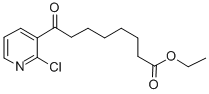 8-(2-クロロ-3-ピリジル)-8-オキソオクタン酸エチル 化学構造式