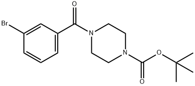 4-(3-BROMO-BENZOYL)-PIPERAZINE-1-CARBOXYLIC ACID TERT-BUTYL ESTER Structure