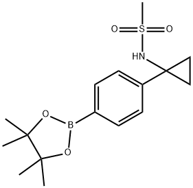 N-(1-(4-(4,4,5,5-Tetramethyl-1,3,2-dioxaborolan-2-yl)phenyl)cyclopropyl)methanesulfonamide Structure