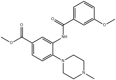 3-[(3-Methoxybenzoyl)aMino]-4-(4-Methyl-1-piperazinyl)benzoic Acid Methyl Ester Structure