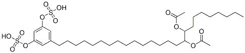 5-[16,17-Di(acetyloxy)pentacosyl]benzene-1,3-diol bissulfuric acid Structure