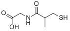 N-(3-メルカプト-2-メチルプロパノイル)グリシン 化学構造式