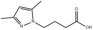 4-(3,5-ジメチル-1H-ピラゾール-1-イル)ブタン酸 化学構造式