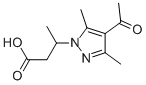 3-(4-acetyl-3,5-dimethyl-1H-pyrazol-1-yl)butanoic acid Structure
