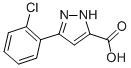 3-(2-CHLOROPHENYL)-1H-PYRAZOLE-5-CARBOXYLIC ACID 化学構造式