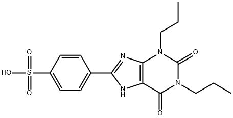 1,3-ジプロピル-8-(p-スルホフェニル)キサンチン 化学構造式