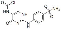 [[2-[[4-(アミノスルホニル)フェニル]アミノ]-1,4-ジヒドロ-4-オキソピリミジン]-5-イル]カルバミド酸クロリド 化学構造式