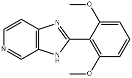 2-(2,6-ジメトキシフェニル)-1H-イミダゾ[4,5-c]ピリジン 化学構造式