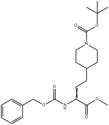 1-N-BOC-4-(3-CBZ-AMINO-3-METHOXYCARBONYLALLYL)-PIPERIDINE 化学構造式