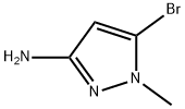5-ブロモ-1-メチル-1H-ピラゾール-3-アミン 化学構造式