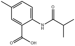 2-(イソブチリルアミノ)-5-メチル安息香酸 化学構造式