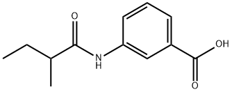3-[(2-メチルブタノイル)アミノ]安息香酸 化学構造式